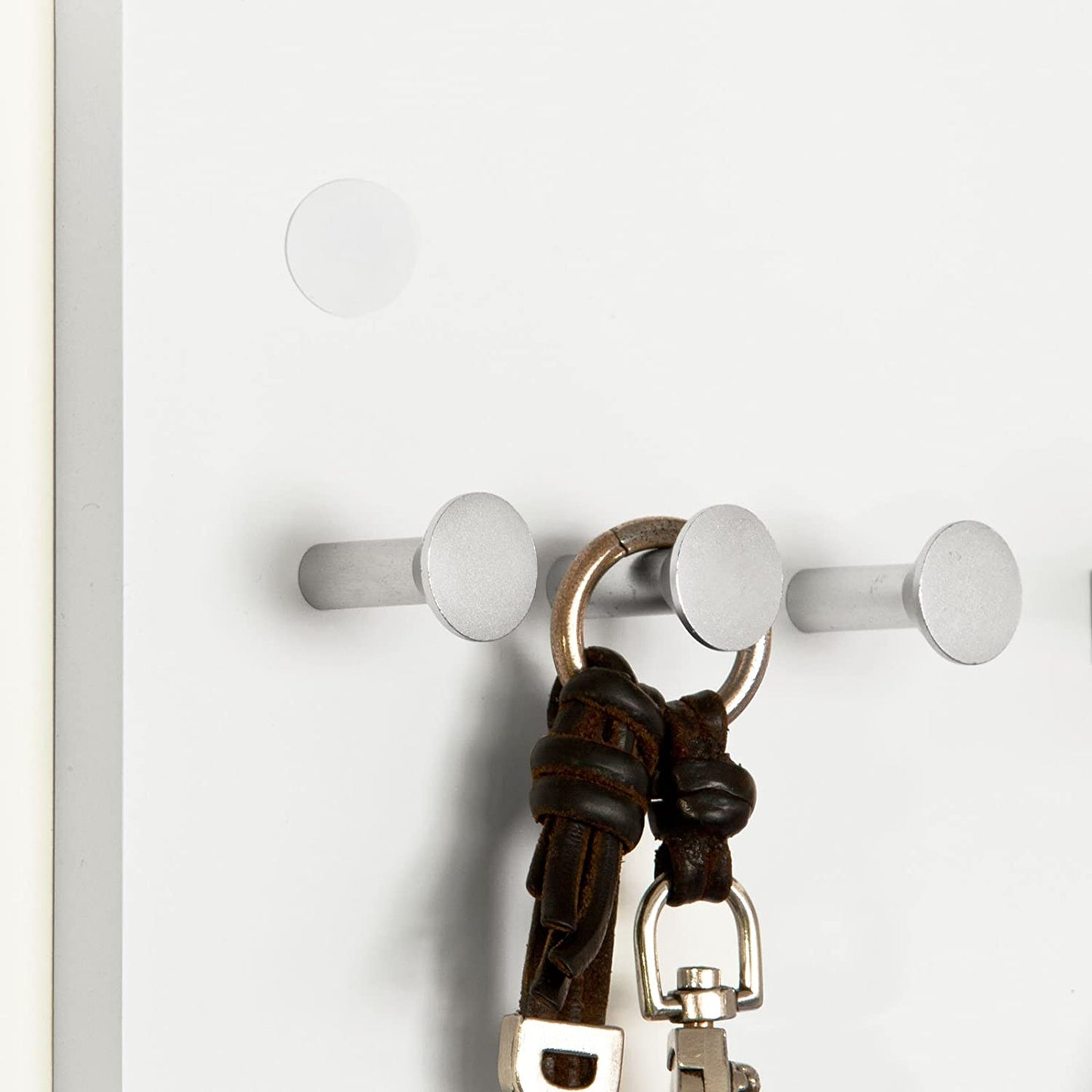 SoBuy ウォールシェルフ ウォールハンガー 壁掛けフック【幅50 飾り棚、壁掛けラック、おしゃれ 収納 整理整頓 帽子掛け 洋服掛け コート掛け、玄関/浴室/キッチン/オフィス】コートハンガー/ハンガーフック(FRG54-W)